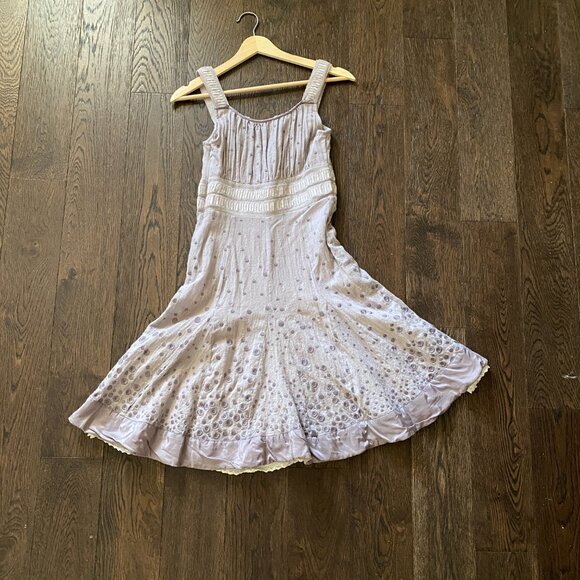 Anthropologie Floreat Embroidered Polka Dot A-Line Dress - Picture 2 of 8